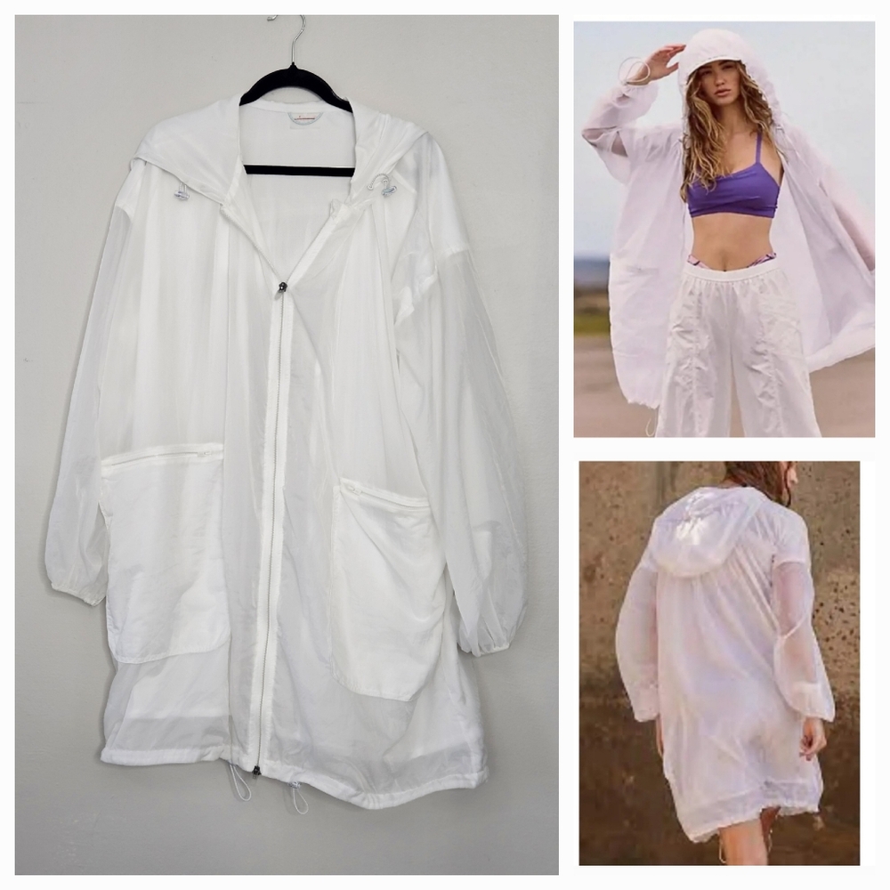 FP Movement by Free People Float On Parachute Jacket -  White